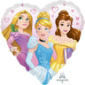Anagram - Ballon Mylar 18Po Coeur - Princesses Disney - Party Shop