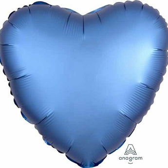 Ballon Mylar 18Po - Coeur Satin - Bleu D'Azure Party Shop