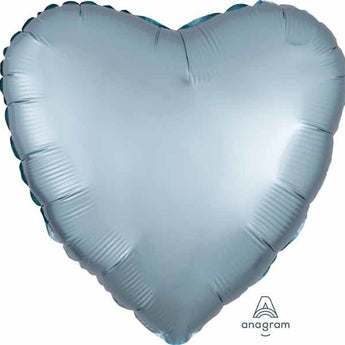 Ballon Mylar 18Po - Coeur Satin - Bleu Pastel Party Shop