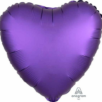 Ballon Mylar 18Po - Coeur Satin - Mauve Royal Party Shop