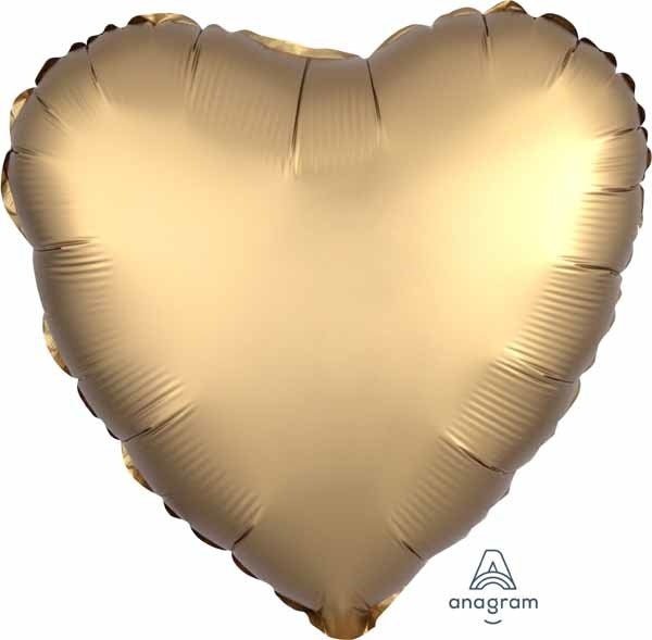 Ballon Mylar 18Po - Coeur Satin - Or Party Shop