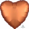 Anagram - Ballon Mylar 18Po - Coeur Satin - Orange - Party Shop