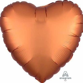 Ballon Mylar 18Po - Coeur Satin - Orange Party Shop