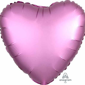 Ballon Mylar 18Po - Coeur Satin - Rose Flamingo Party Shop