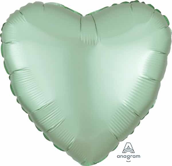 Ballon Mylar 18Po - Coeur Satin - Vert Menthe Party Shop