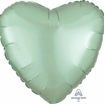 Ballon Mylar 18Po - Coeur Satin - Vert Menthe Party Shop