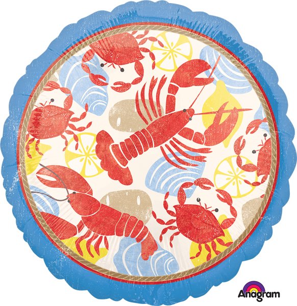 Ballon Mylar 18Po - Crabes & Homards Party Shop