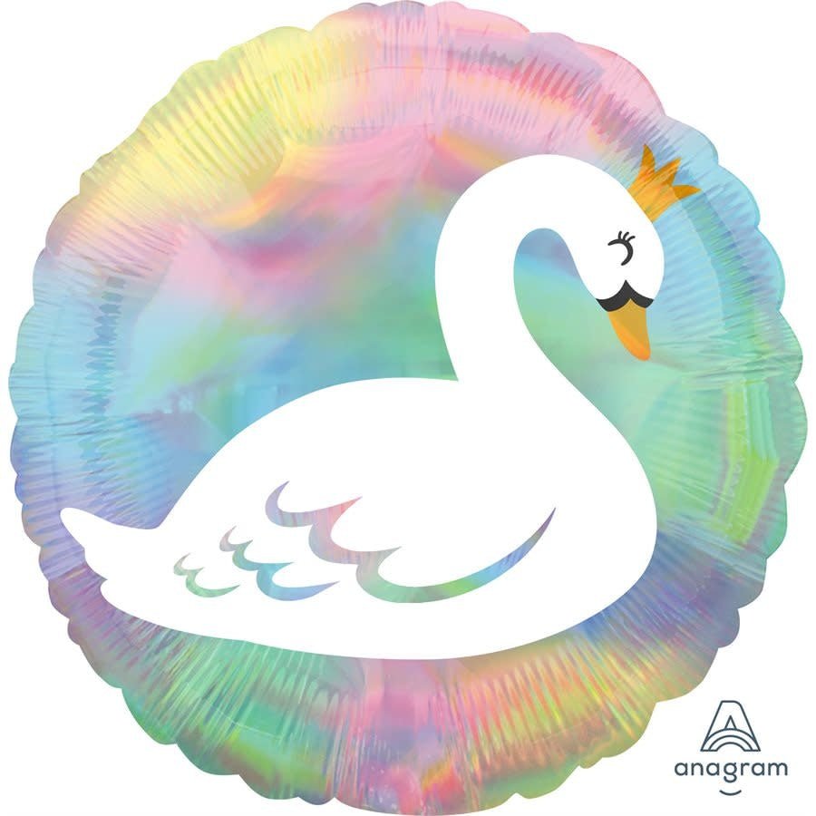 Ballon Mylar 18Po - Cygne Pastel Iridescent Party Shop