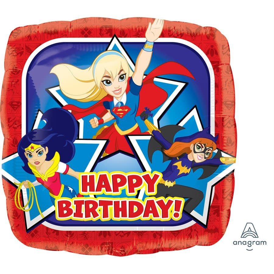 Ballon Mylar 18Po - Dc Superhero Girls (Happy Birthday) Party Shop