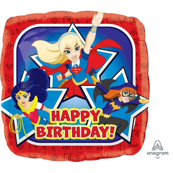 Ballon Mylar 18Po - Dc Superhero Girls (Happy Birthday) Party Shop