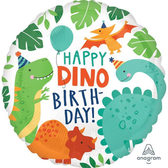 Ballon Mylar 18Po - Dino Happy Birthday Party Shop