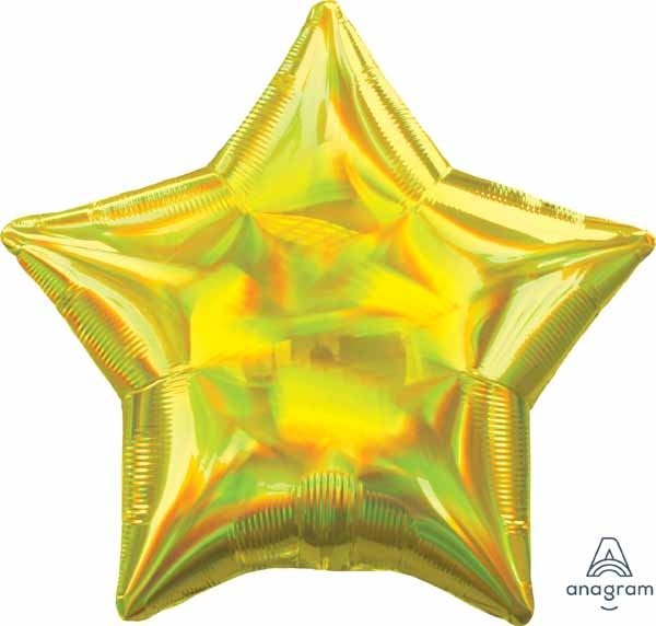 Ballon Mylar 18Po - Étoile - Iridescent Jaune Party Shop