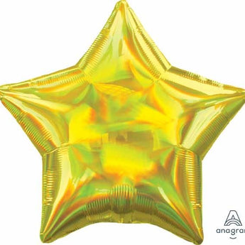 Ballon Mylar 18Po - Étoile - Iridescent Jaune Party Shop