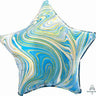 Anagram - Ballon Mylar 18Po - Étoile Marbrée Bleu - Party Shop