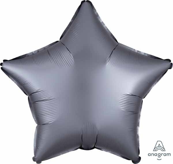 Ballon Mylar 18Po - Étoile Satin - Gris Graphite Party Shop