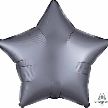 Ballon Mylar 18Po - Étoile Satin - Gris Graphite Party Shop