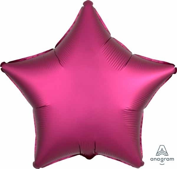 Ballon Mylar 18Po - Étoile Satin - Magenta Grenade Party Shop