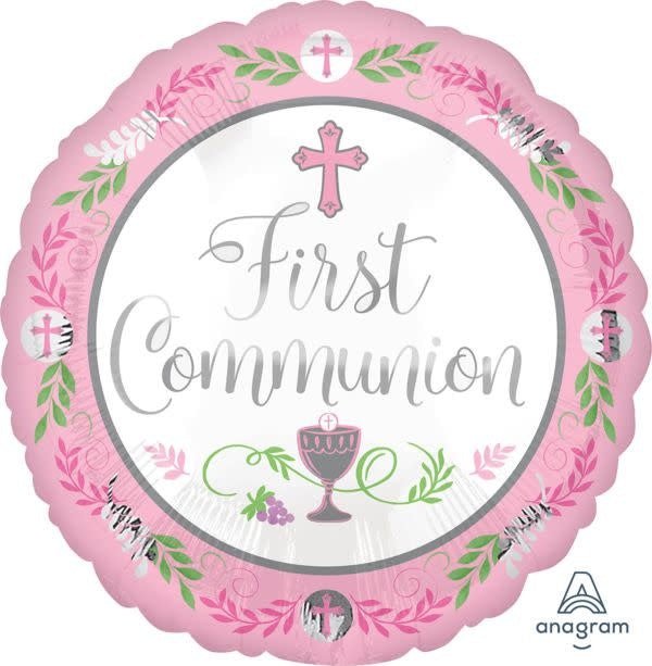 Ballon Mylar 18Po - First Communion Rose Party Shop