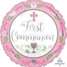 Anagram - Ballon Mylar 18Po - First Communion Rose - Party Shop