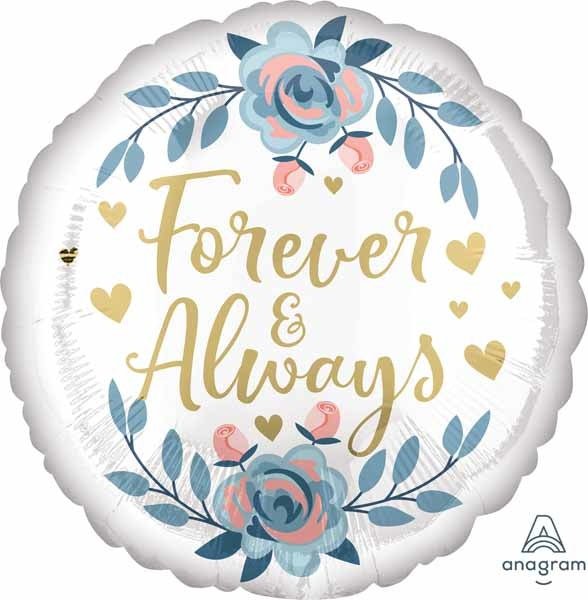 Ballon Mylar 18Po - Floral (Forever & Always) Party Shop