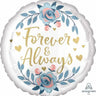 Anagram - Ballon Mylar 18Po - Floral (Forever & Always) - Party Shop
