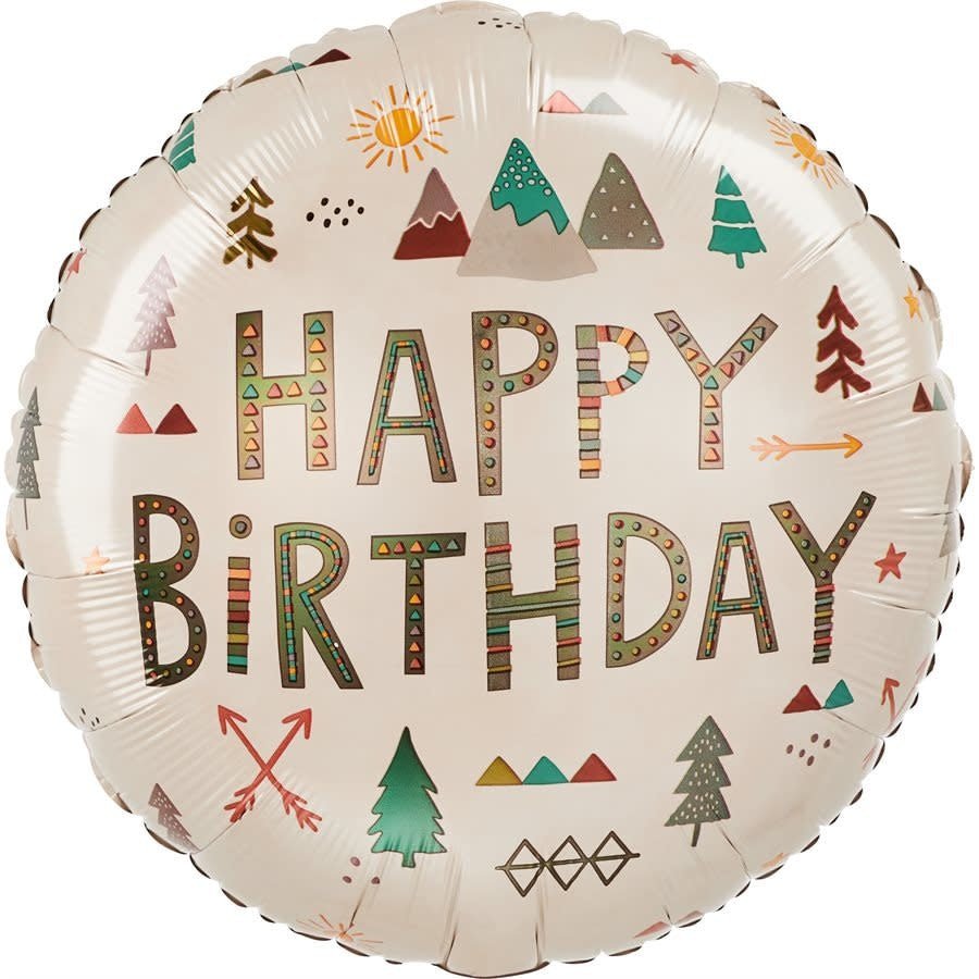 Ballon Mylar 18Po - Forêt (Happy Birthday)Party Shop