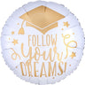 Anagram - Ballon Mylar 18Po - Graduation Blanc - Party Shop