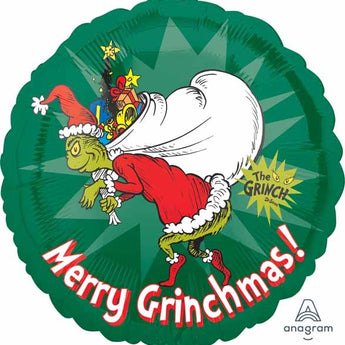 Ballon Mylar 18Po - Grinch (Merry Grinchmas) Party Shop