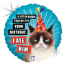 Betallic - Ballon Mylar 18Po - Grumpy Cat (I Ate Him) - Party Shop