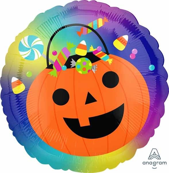 Ballon Mylar 18Po - Halloween (Panier Citrouille) Party Shop