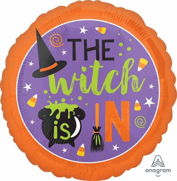 Ballon Mylar 18Po - Halloween (The Witch Is In) Party Shop