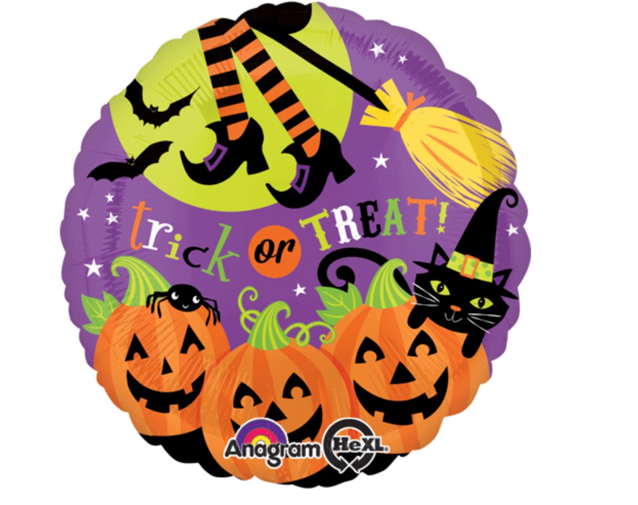 Ballon Mylar 18Po - Halloween "Trick Or Treat" Party Shop