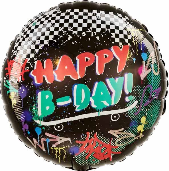 Ballon Mylar 18Po - Happy B - Day Party Shop