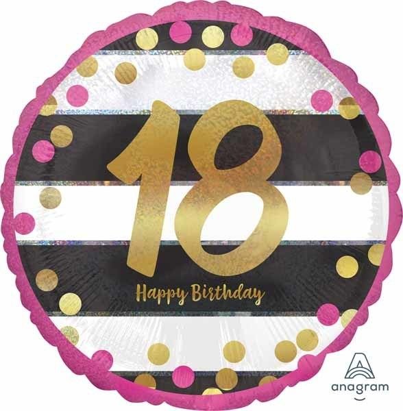 Ballon Mylar 18Po - Happy Birthday 18 Party Shop