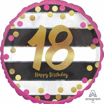 Ballon Mylar 18Po - Happy Birthday 18 Party Shop