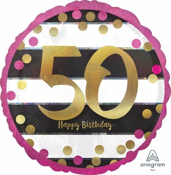 Ballon Mylar 18Po - Happy Birthday 50 Party Shop