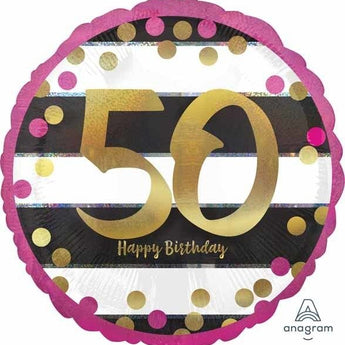 Ballon Mylar 18Po - Happy Birthday 50 Party Shop