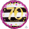 Anagram - Ballon Mylar 18Po - Happy Birthday 70 - Party Shop