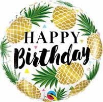 Ballon Mylar 18Po - Happy Birthday Ananas Party Shop