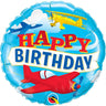 Qualatex - Ballon Mylar 18Po - Happy Birthday Avion - Party Shop