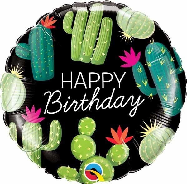 Ballon Mylar 18Po - Happy Birthday Cactus Party Shop