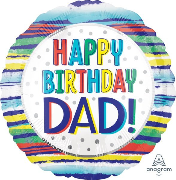 Ballon Mylar 18Po - Happy Birthday Dad Party Shop