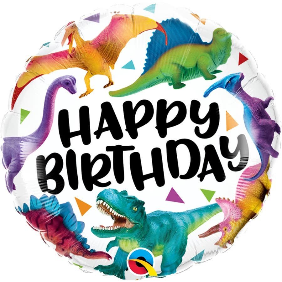 Ballon Mylar 18Po - Happy Birthday Dinosaure Party Shop