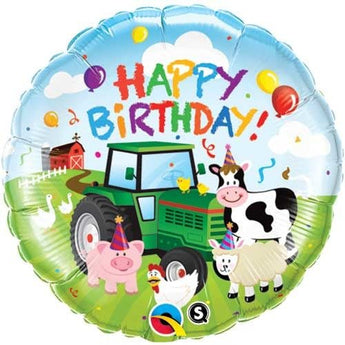 Ballon Mylar 18Po - Happy Birthday Ferme Party Shop