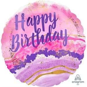 Ballon Mylar 18Po - Happy Birthday MarbleParty Shop