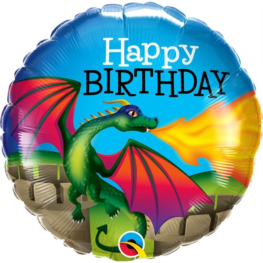 Ballon Mylar 18Po - Happy Birthday Medieval Party Shop