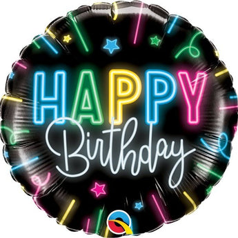 Ballon Mylar 18Po - Happy Birthday Neon Party Shop