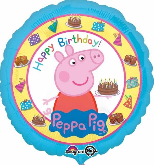 Ballon Mylar 18Po - Happy Birthday Peppa Pig Party Shop