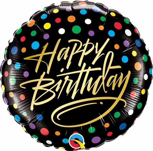 Ballon Mylar 18Po - Happy Birthday Picoté Party Shop