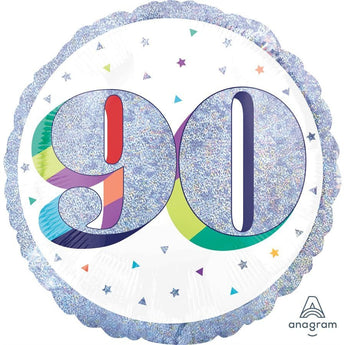 Ballon Mylar 18Po - Holographique - 90 Ans Party Shop